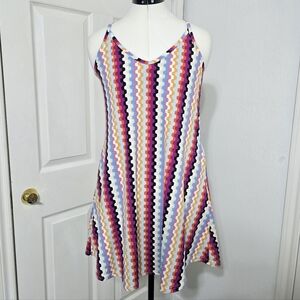 Boho Retro Psychedelic Summer Dress Size Small Pockets Artsy Flowy Festival